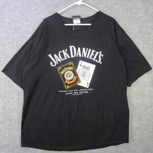 Vintage Jack Daniels Shirt Mens 2XL Poker Cards Whiskey Bar Graphic 2001 Tee